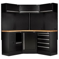BUNKER 18 Piece Modular Storage Corner Combo with Hardwood Worktop, 3454mm £2,039.00